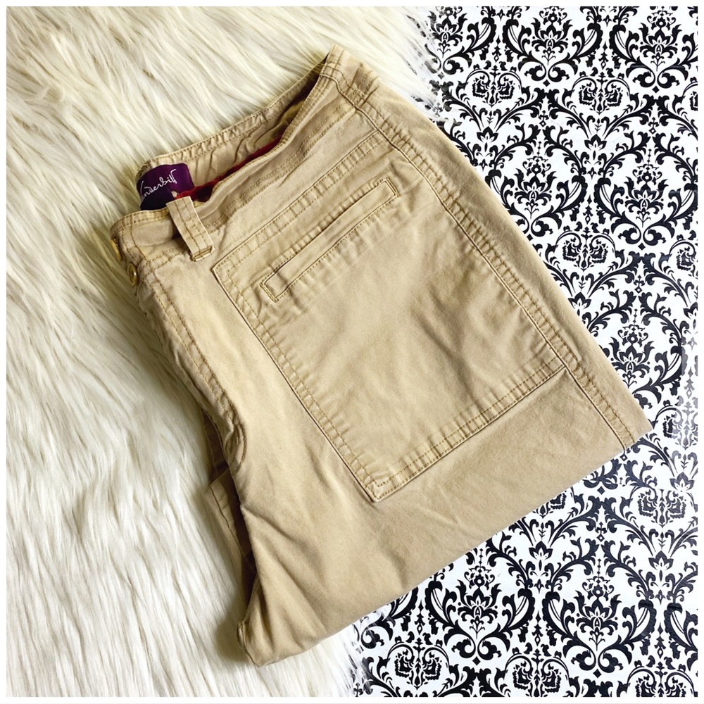 Gloria Vanderbilt : size : 12 : tan beige straight-leg ‘missy’ khaki cargo pants